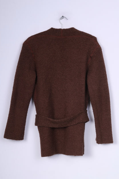 Griffe Tricot Femme 50 Cardigan Pull Marron Vintage