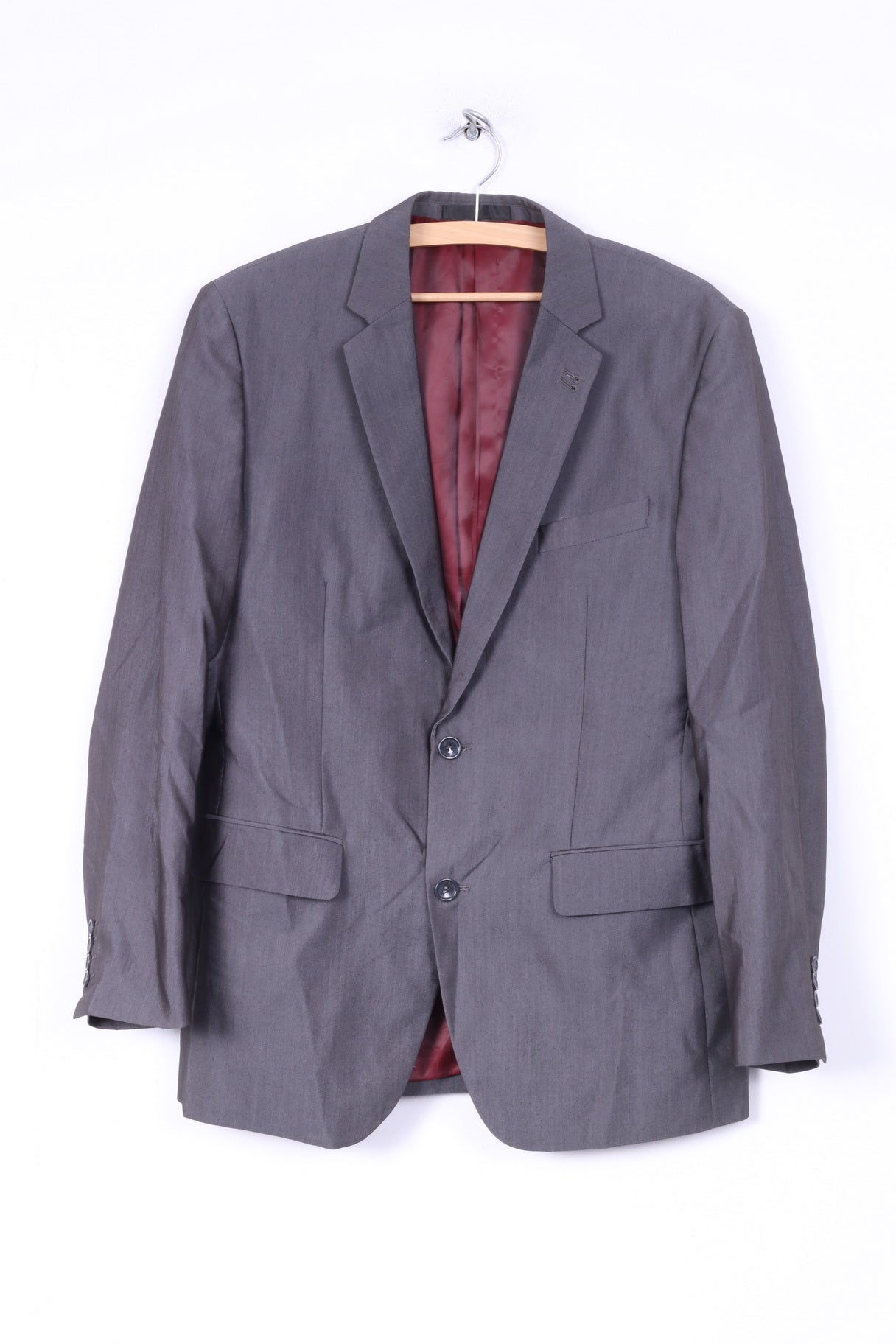 Marc Darcy Uomo 42R Blazer Grigio Spallacci per giacca monopetto 