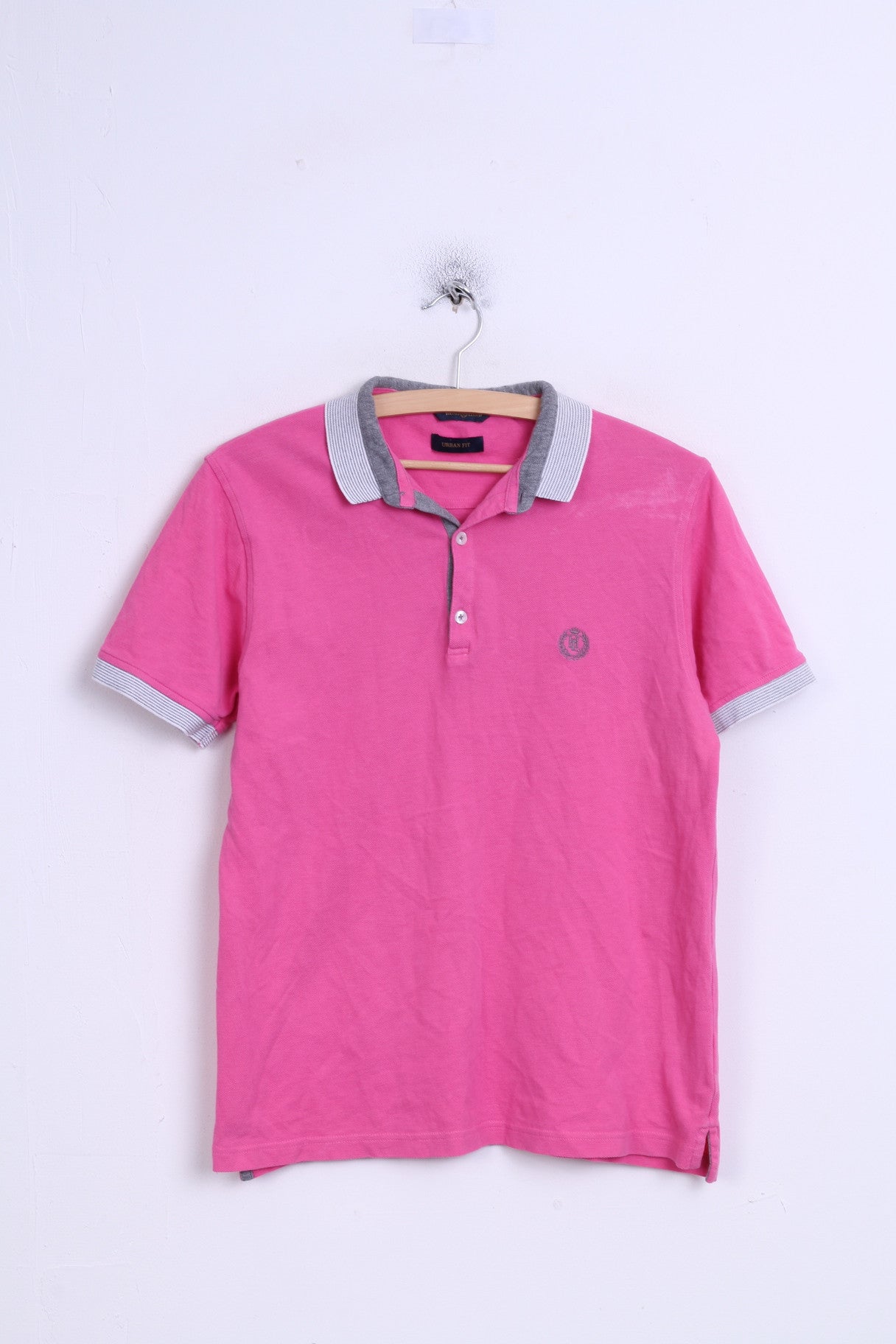 Henri Lloyd Mens M Polo Shirt Pink Cotton Urban Fit