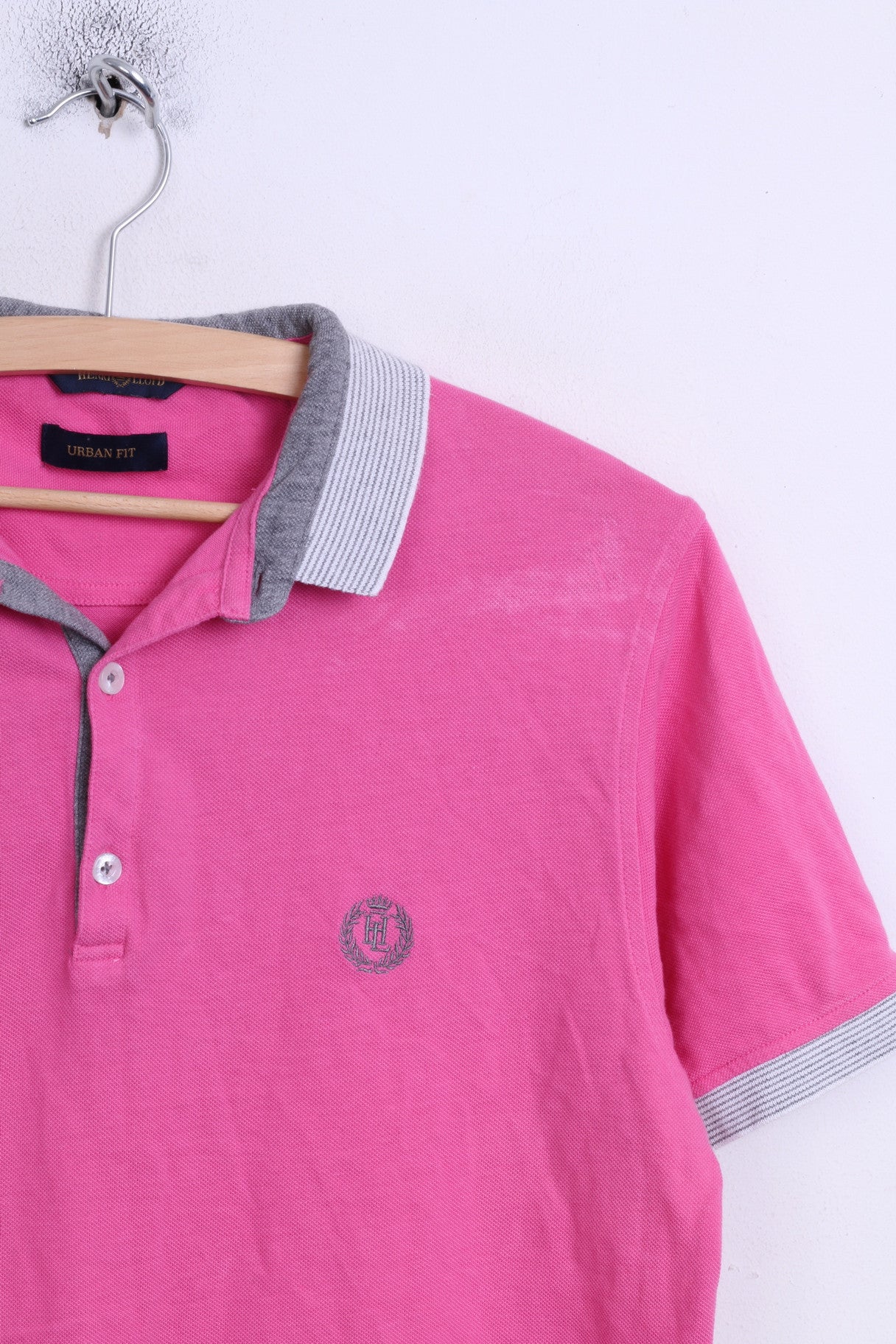Henri Lloyd Mens M Polo Shirt Pink Cotton Urban Fit