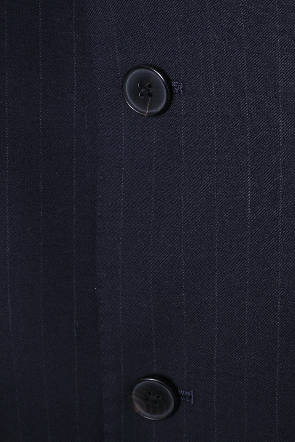 JAEGER Men 40 Blazer Navy Striped 100% Wool Single Breasted Jacket