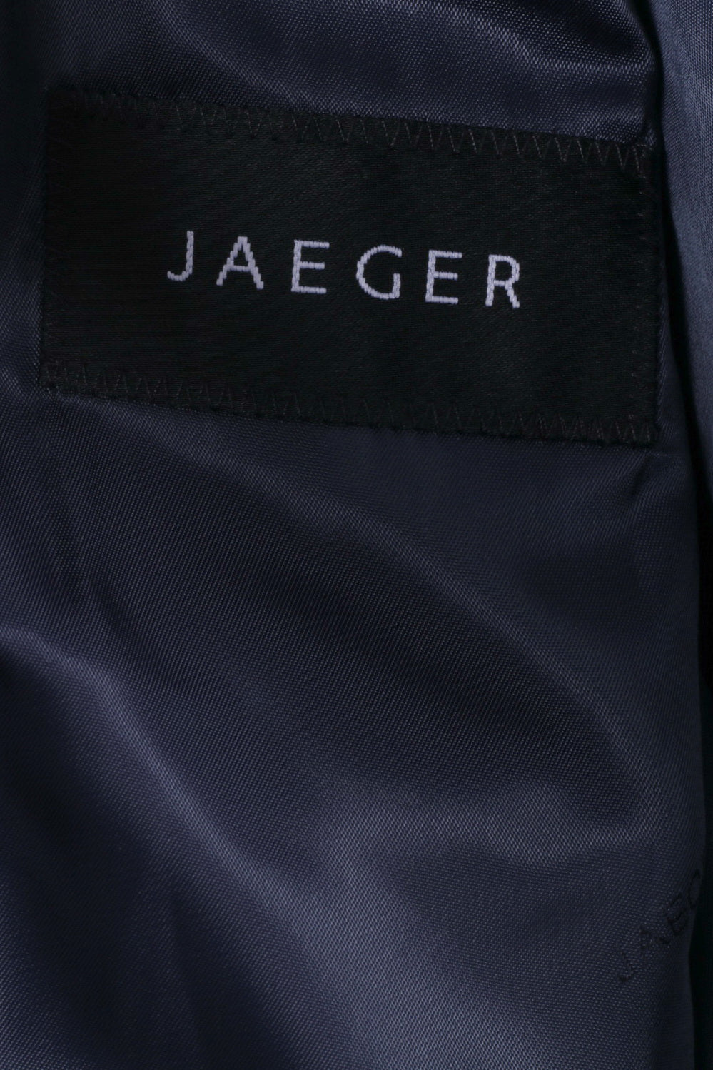 JAEGER Uomo 40 Blazer Giacca monopetto in 100% lana a righe blu scuro