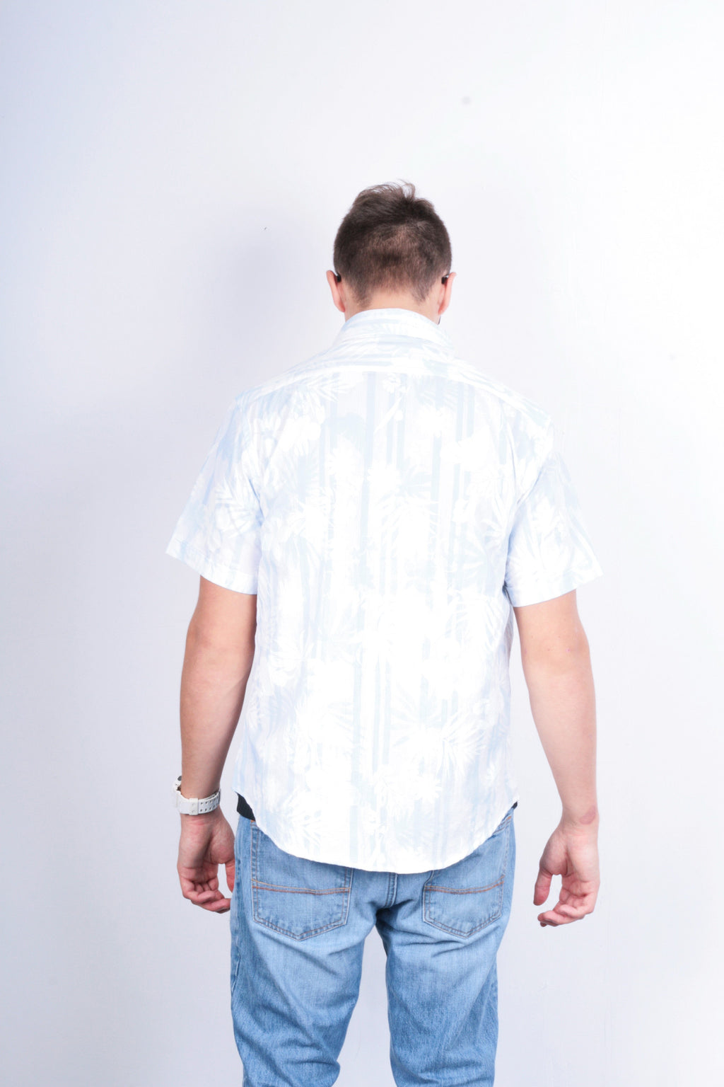 La Martina Mens L Casual Shirt White Cotton Short Sleeve Buenos Aires - RetrospectClothes