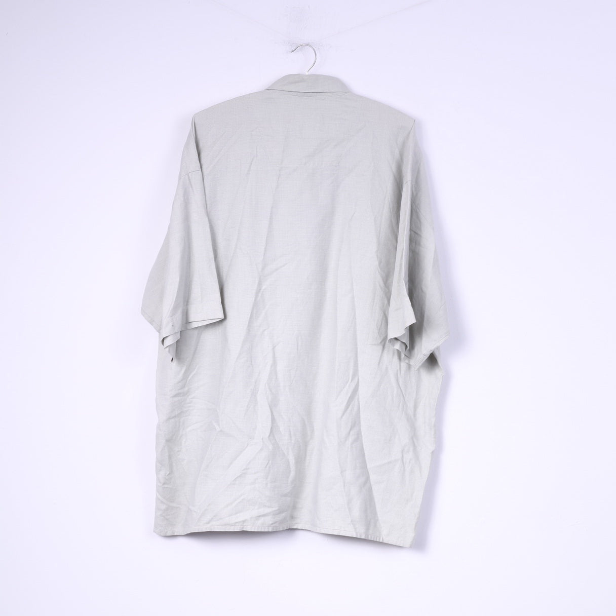 Camicia casual da uomo Key West L. Top in cotone con bottoni dettagliati a quadri mini grigi