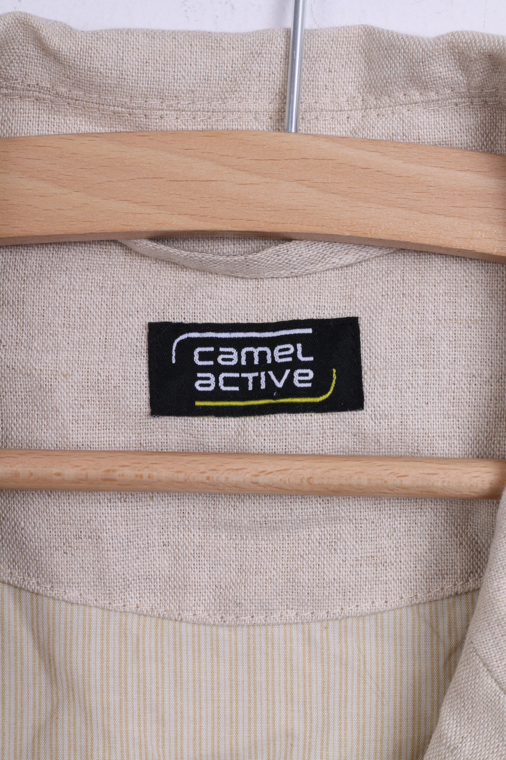 Camel Active Veste blazer 50 L pour homme en coton beige à simple boutonnage