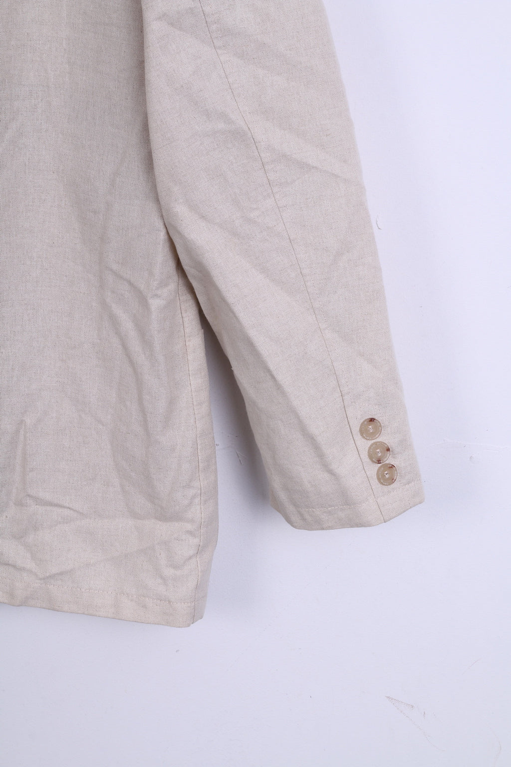 Camel Active Veste blazer 50 L pour homme en coton beige à simple boutonnage