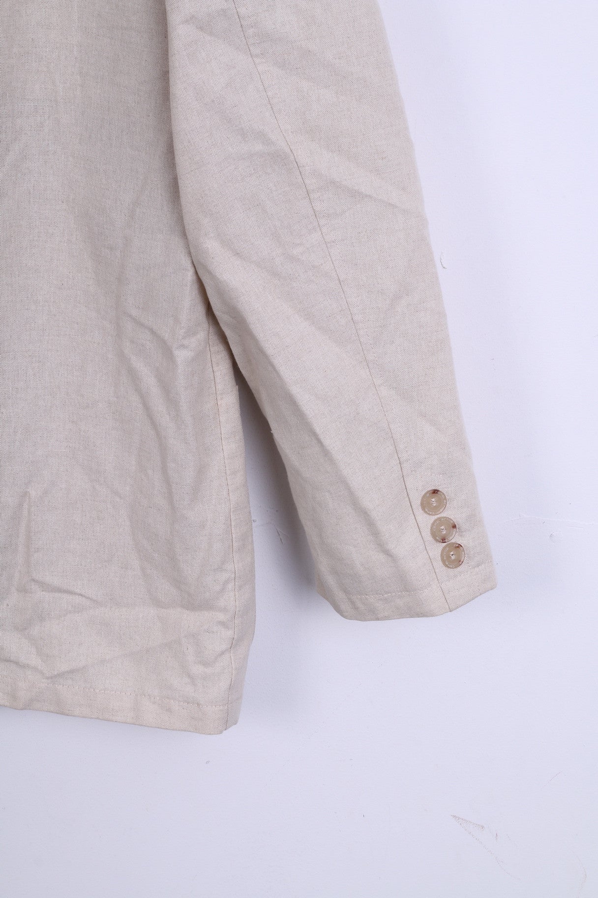 Camel Active Veste blazer 50 L pour homme en coton beige à simple boutonnage