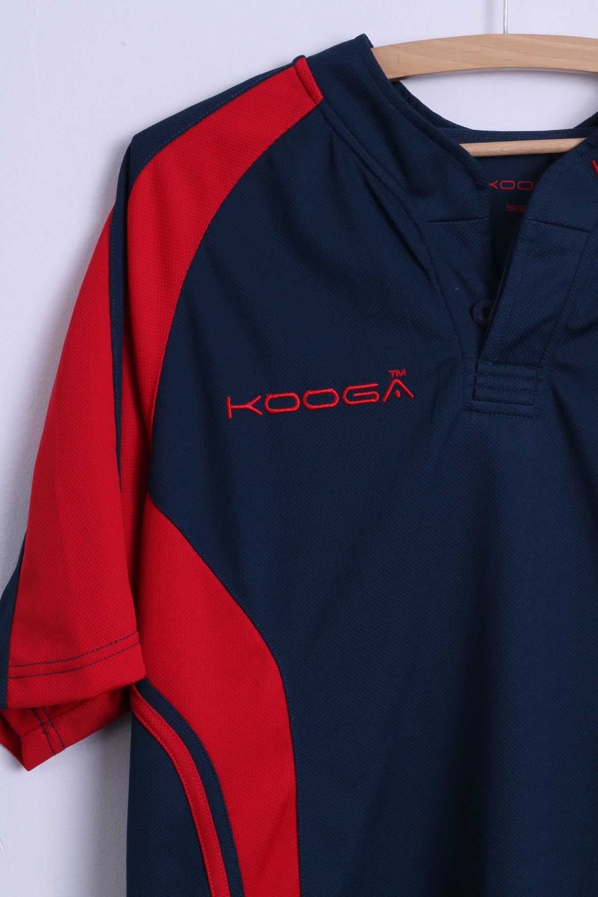 KOOGA Chemise L Homme Marine Rouge Rugby Col Boutonné # 10 Old Gittonians Jersey Top