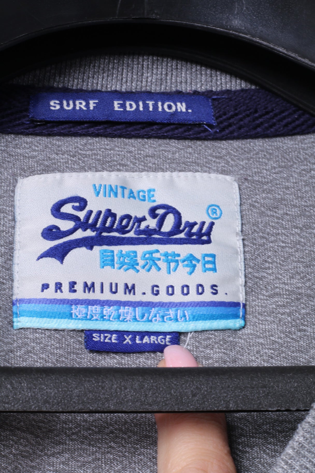 Superdry T-shirt XL (M) pour hommes en coton gris édition Surf