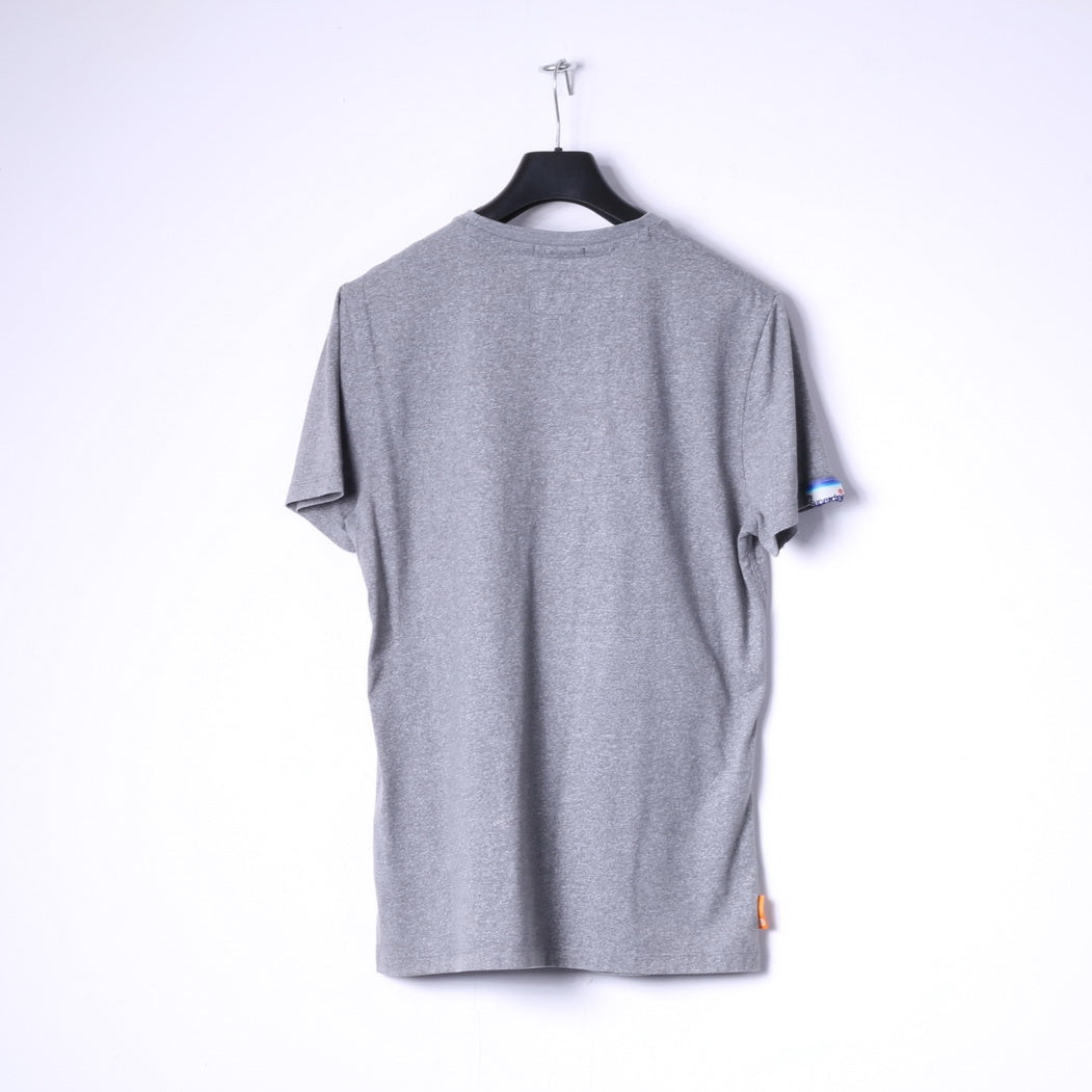 Superdry T-shirt XL (M) pour hommes en coton gris édition Surf