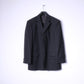 Balmain Paris Mens 40S Blazer Black 100% Wool Single Breasted Suit Jacket