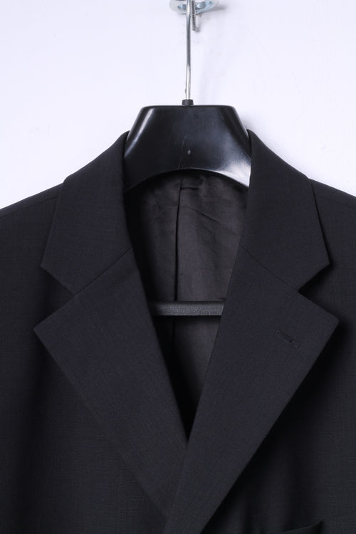 Balmain Paris Blazer années 40 pour homme Noir 100 % laine Veste de costume à simple boutonnage