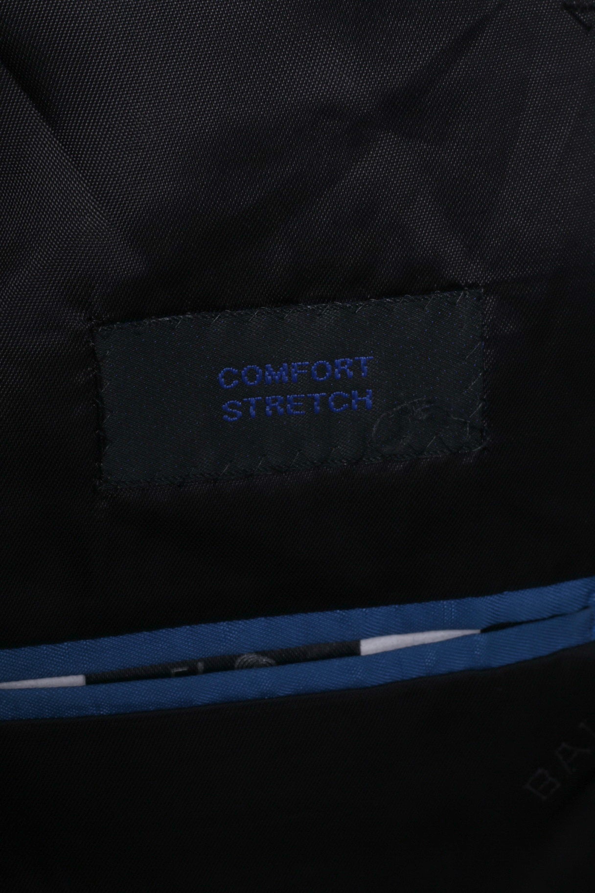 Balmain Paris Giacca da uomo monopetto anni '40 nera 100% lana