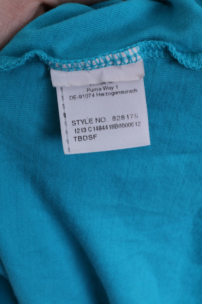 Puma Mens XL T-Shirt Sportswear Crew Neck Cotton Turquoise Pink