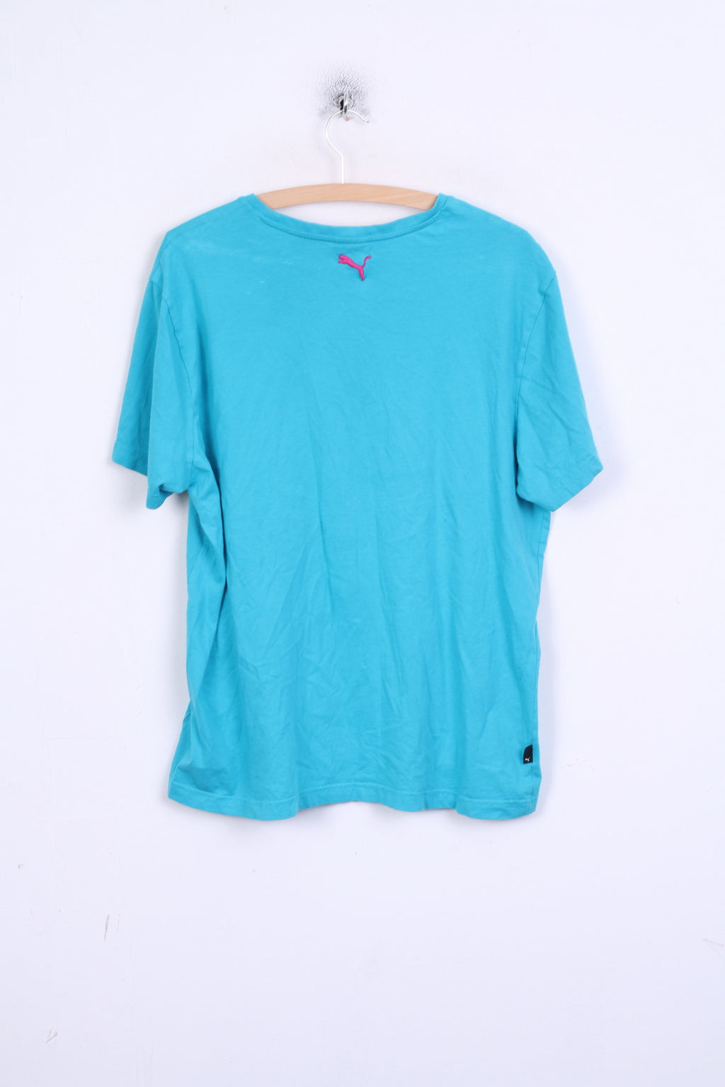 Puma Mens XL T-Shirt Sportswear Crew Neck Cotton Turquoise Pink