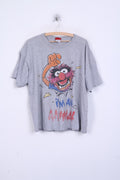 The Muppets Mens XL T-Shirt Grey Animal Cotton Short Sleeve Show