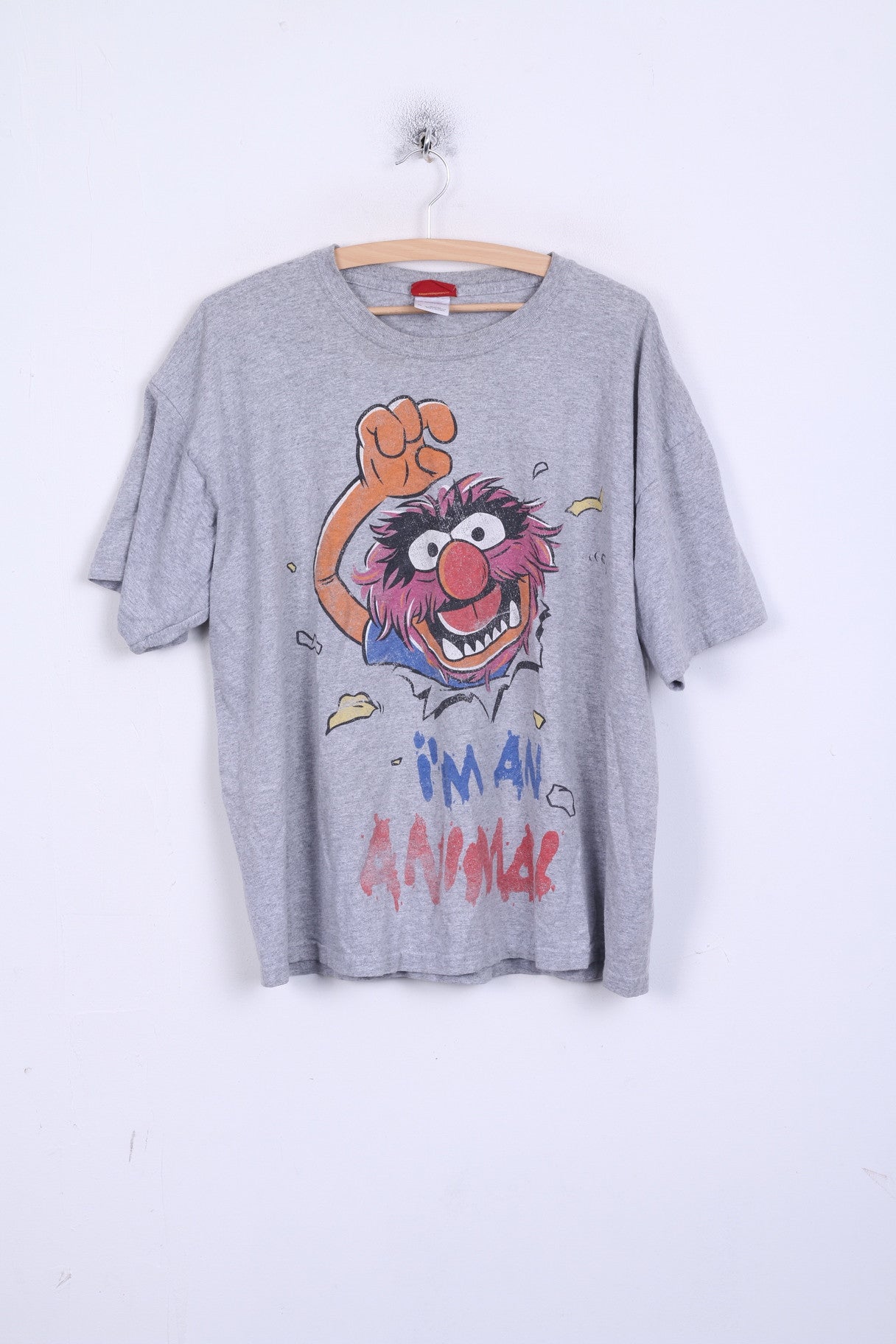 The Muppets Mens XL T-Shirt Gris Animal Coton Manches Courtes Show