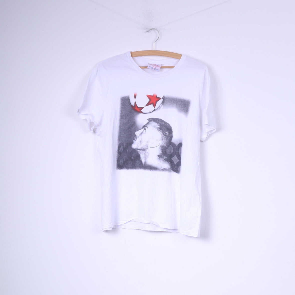 The Beckhams For Sport Relief Mens L (M) T-Shirt White Cotton Crew Neck Top