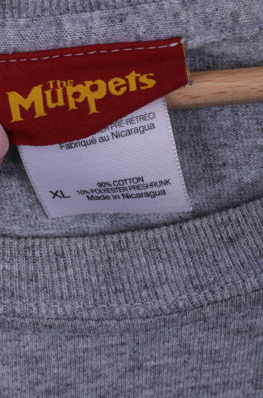 The Muppets Mens XL T-Shirt Gris Animal Coton Manches Courtes Show