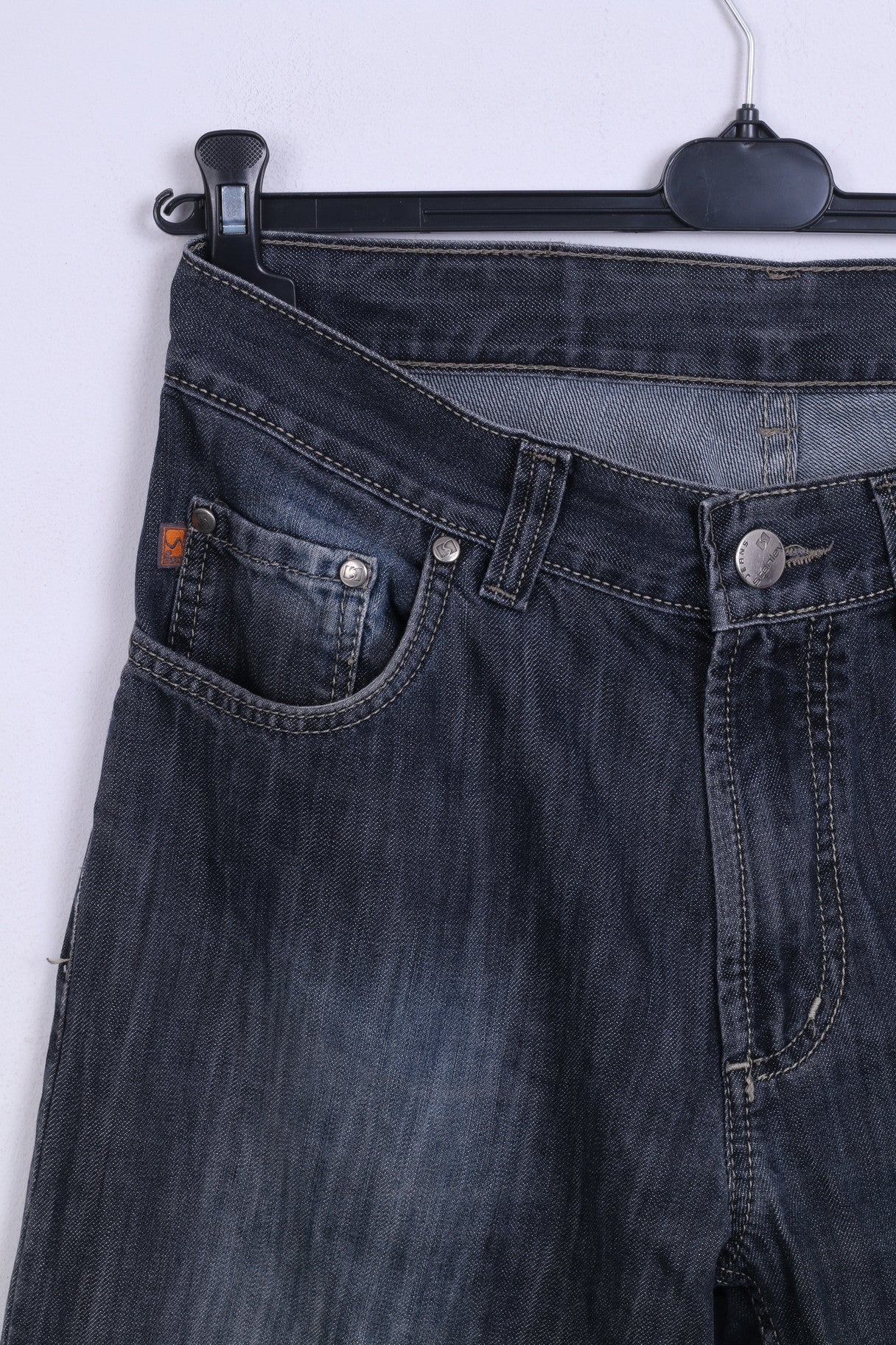 Stanley Jeans Mens L34 Trousers Denim Jeans Navy Cotton