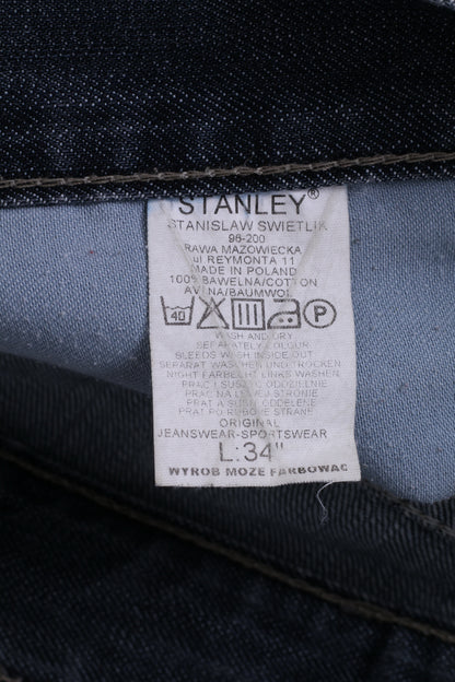 Stanley Jeans Pantalon L34 Denim Homme Bleu Marine Coton
