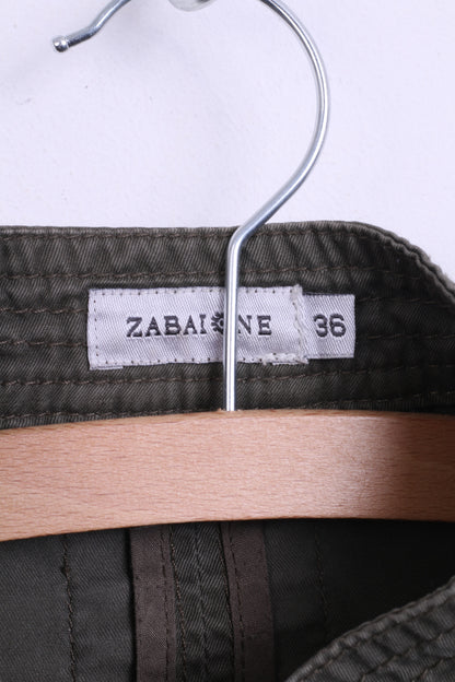 ZABAIONE Womens 36 S Jacket Blazer Cotton Khaki - RetrospectClothes