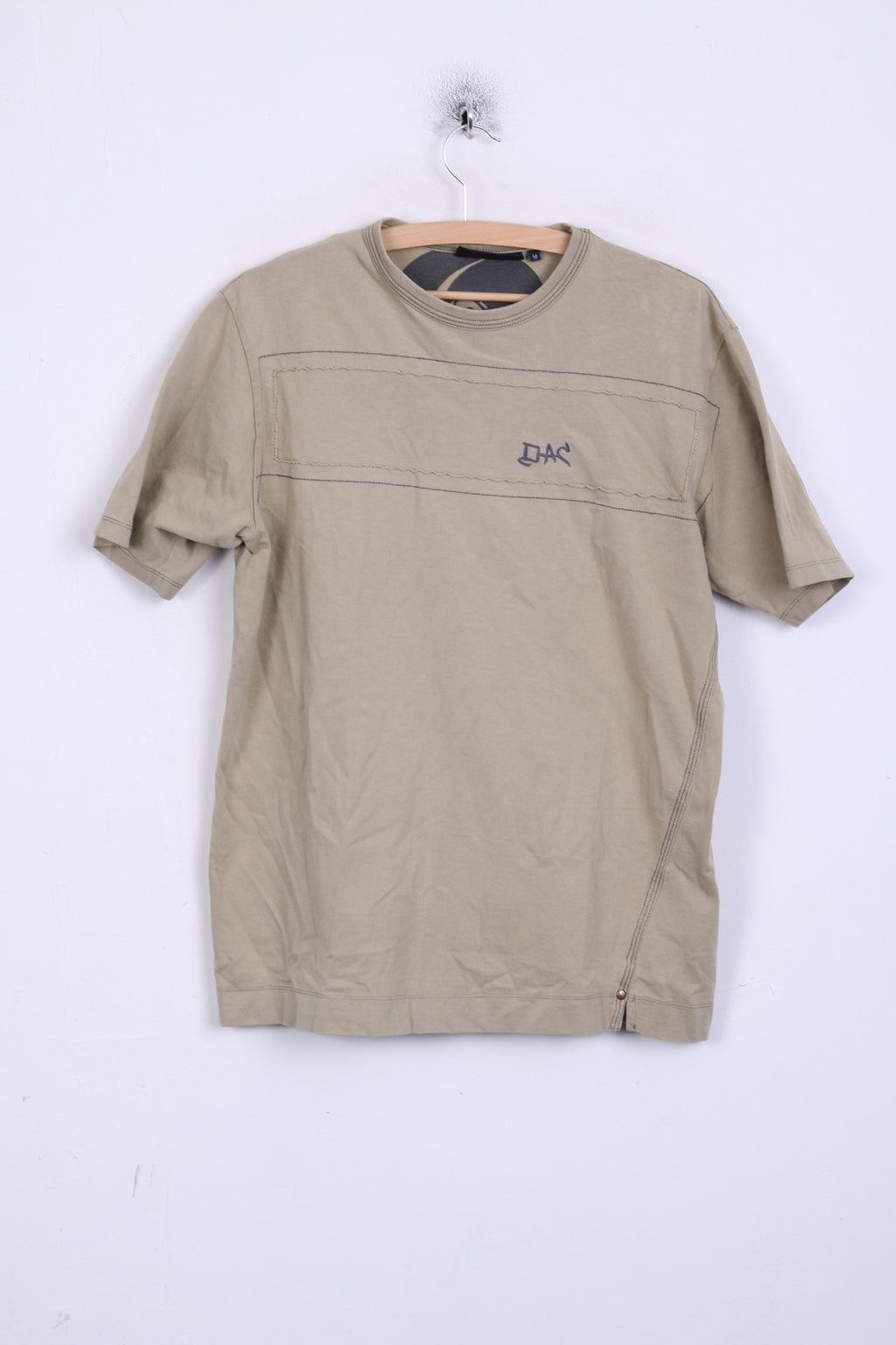 DUCK AND COVER Homme M T-Shirt Coton Vintage Sable Col Ras du Cou