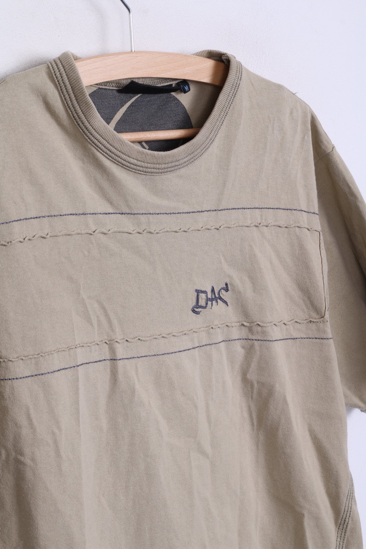 DUCK AND COVER T-shirt da uomo M in cotone vintage sabbia girocollo