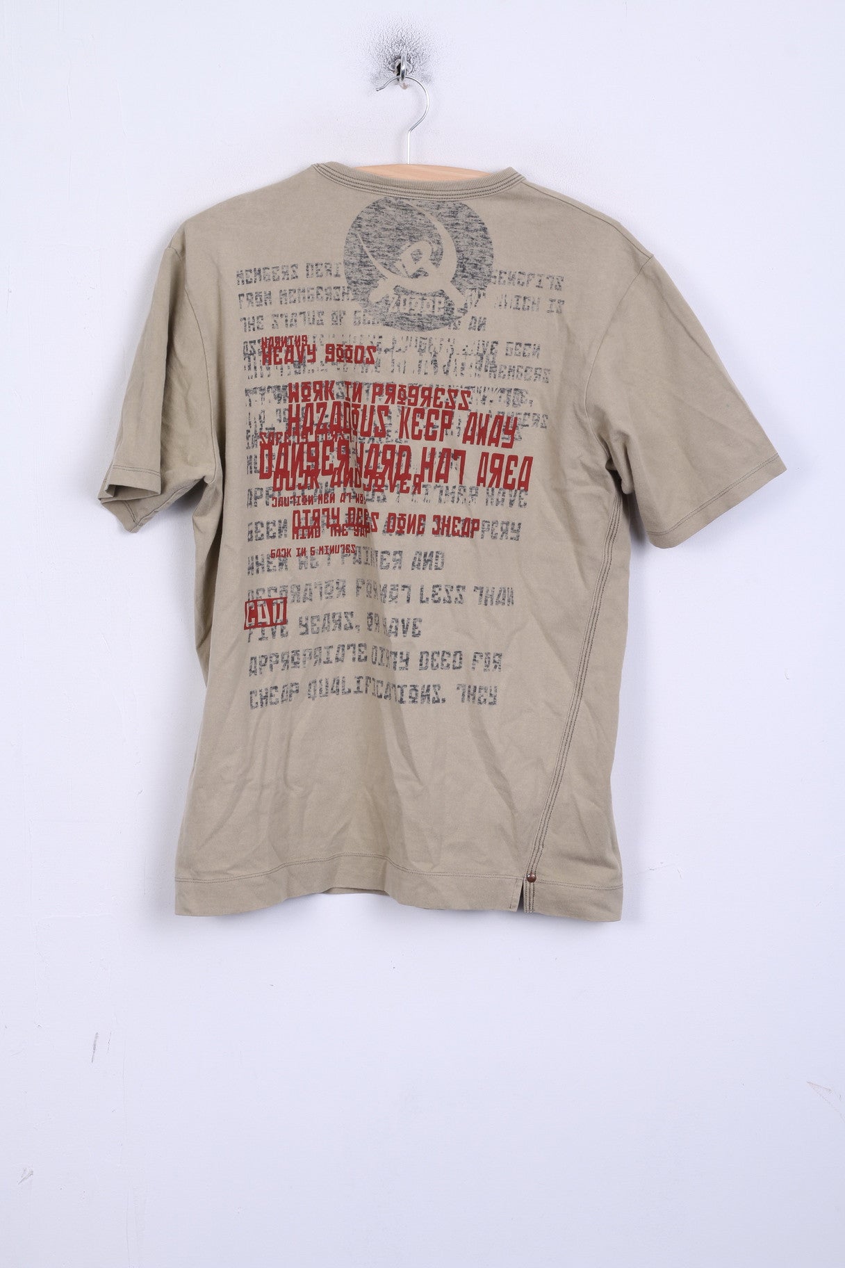DUCK AND COVER Homme M T-Shirt Coton Vintage Sable Col Ras du Cou