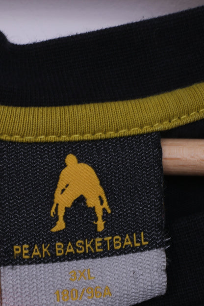 Peak Basketball Youth 3XL (Uomo L) Maglietta grafica Manica lunga Girocollo nera