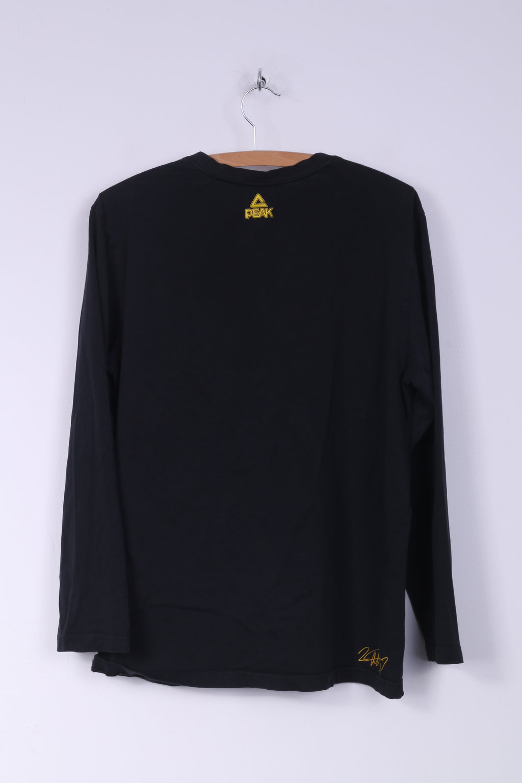 Peak Basketball Youth 3XL(Mens L) Graphic Shirt Long Sleeve Black Crew Neck