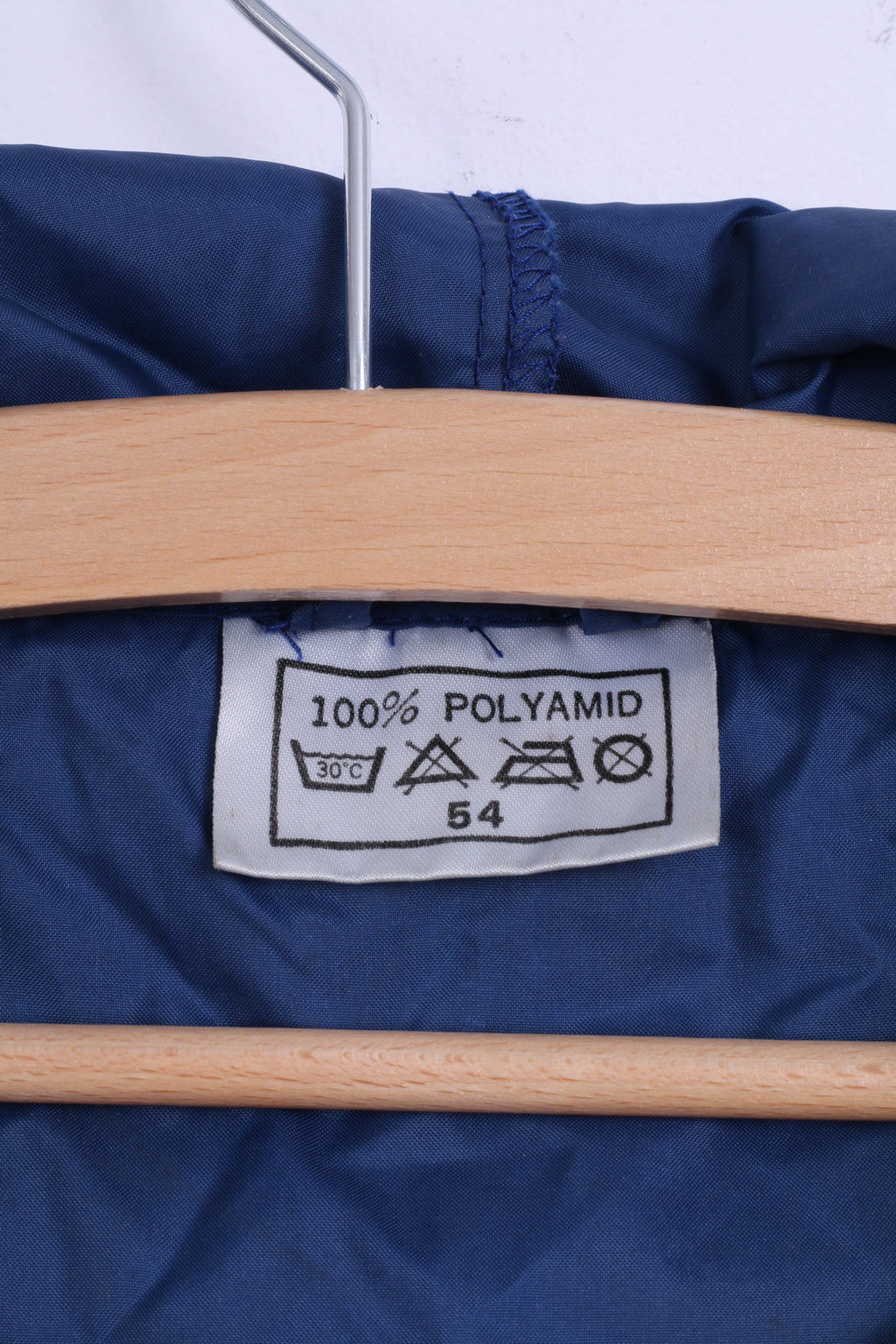 Unbranded Mens 54 L Rain Jacket Nylon Waterproof Navy Hooded Top