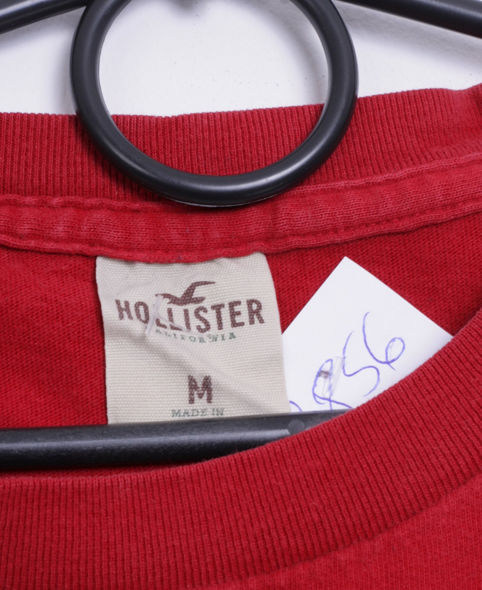 Hollister Mens M T-Shirt Crew Neck Red Short Sleeve Cotton Sport Surf - RetrospectClothes