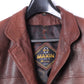 Maxin Norway Women 34 M Jacket Brown Leather Oversize Polarpels Single Breasted Blazer