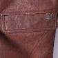 Maxin Norway Women 34 M Jacket Brown Leather Oversize Polarpels Single Breasted Blazer