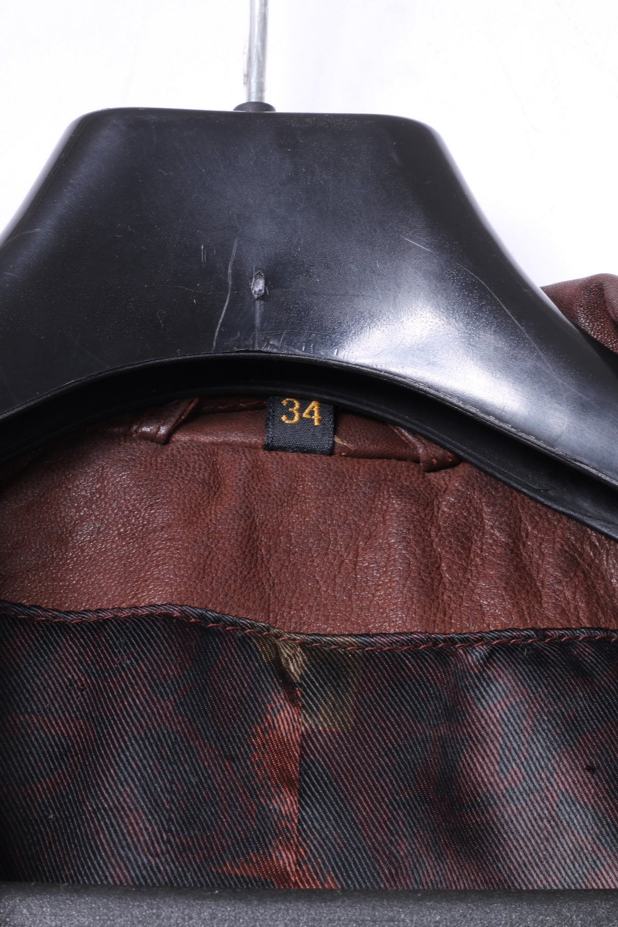 Maxin norvège femmes 34 M veste marron cuir surdimensionné Polarpels simple boutonnage Blazer