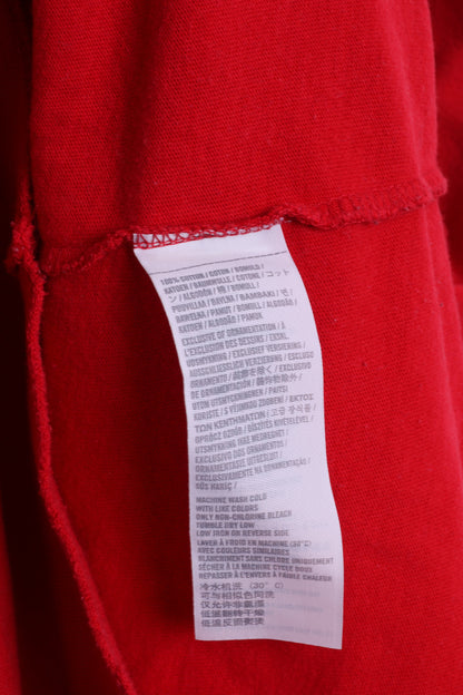 Hollister California Mens L Shirt Crew Neck Red Long Sleeve Cotton HCO 1992 - RetrospectClothes