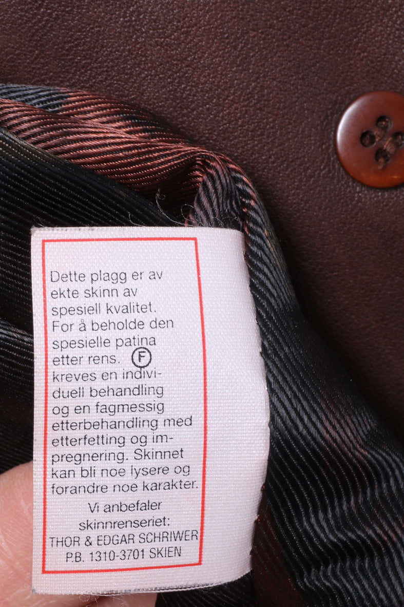 Maxin norvège femmes 34 M veste marron cuir surdimensionné Polarpels simple boutonnage Blazer