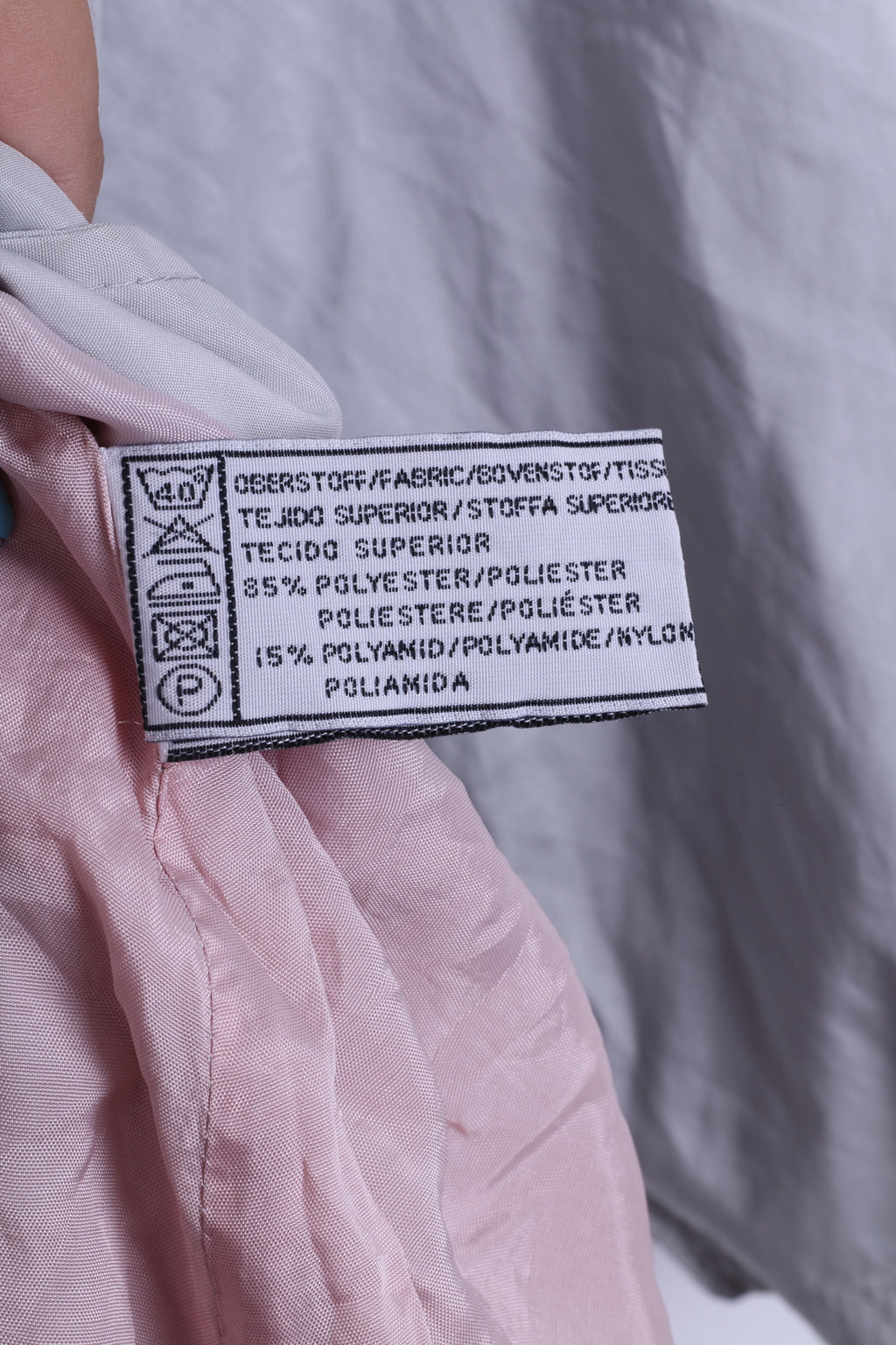 Womens 42 Coat Grey Lightweight Casual Double Breasted Top Shoulder Pads