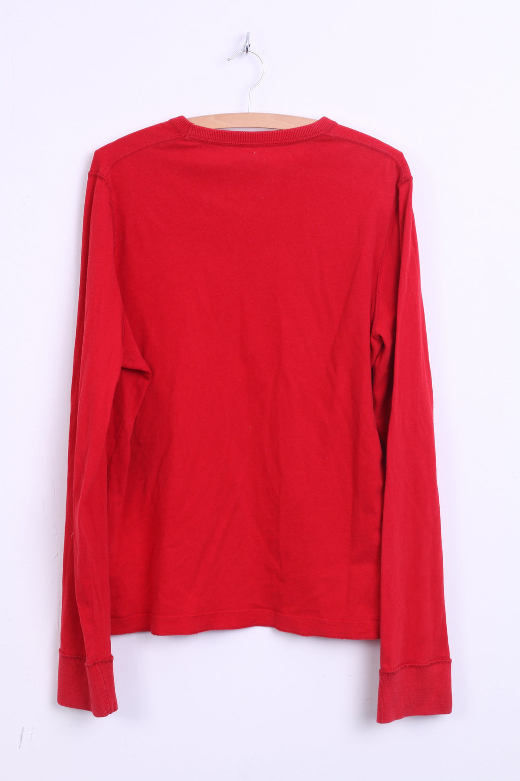 Hollister California Mens L Shirt Crew Neck Red Long Sleeve Cotton HCO 1992 - RetrospectClothes