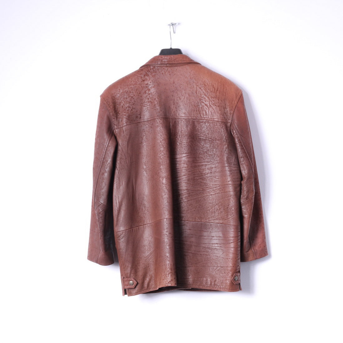 Maxin norvège femmes 34 M veste marron cuir surdimensionné Polarpels simple boutonnage Blazer