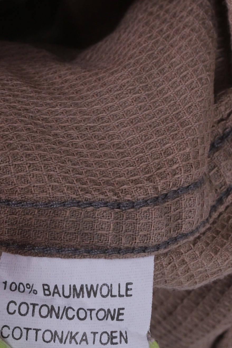 Marlboro Classsics Camicia casual da uomo L in cotone marrone chiaro con colletto button down 