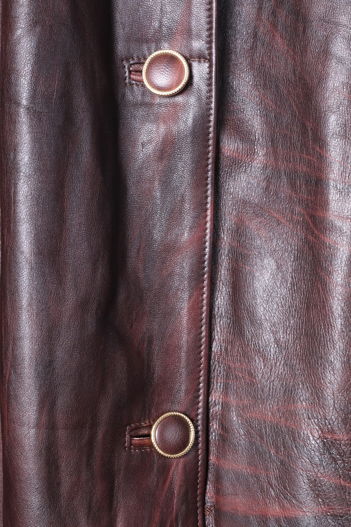 Giacca in pelle Stil Confezioni da donna L. Spalline vintage in pelle marrone Italia
