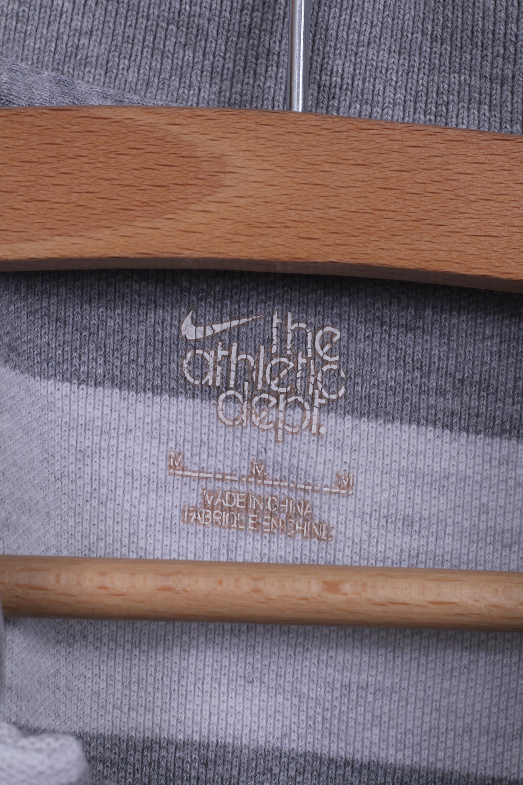 Polo Nike M da uomo in cotone grigio a righe a maniche corte