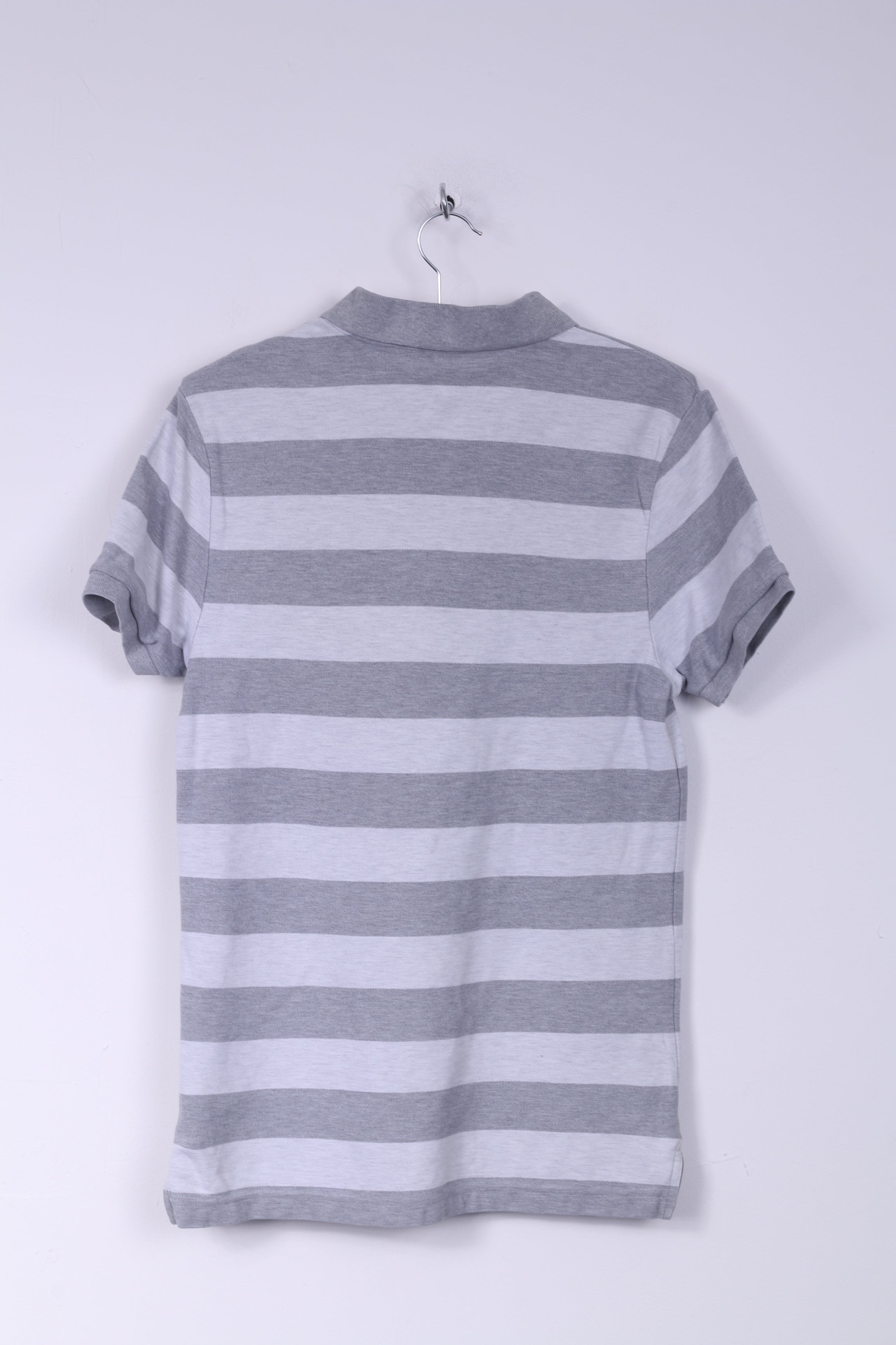 Polo Nike M da uomo in cotone grigio a righe a maniche corte