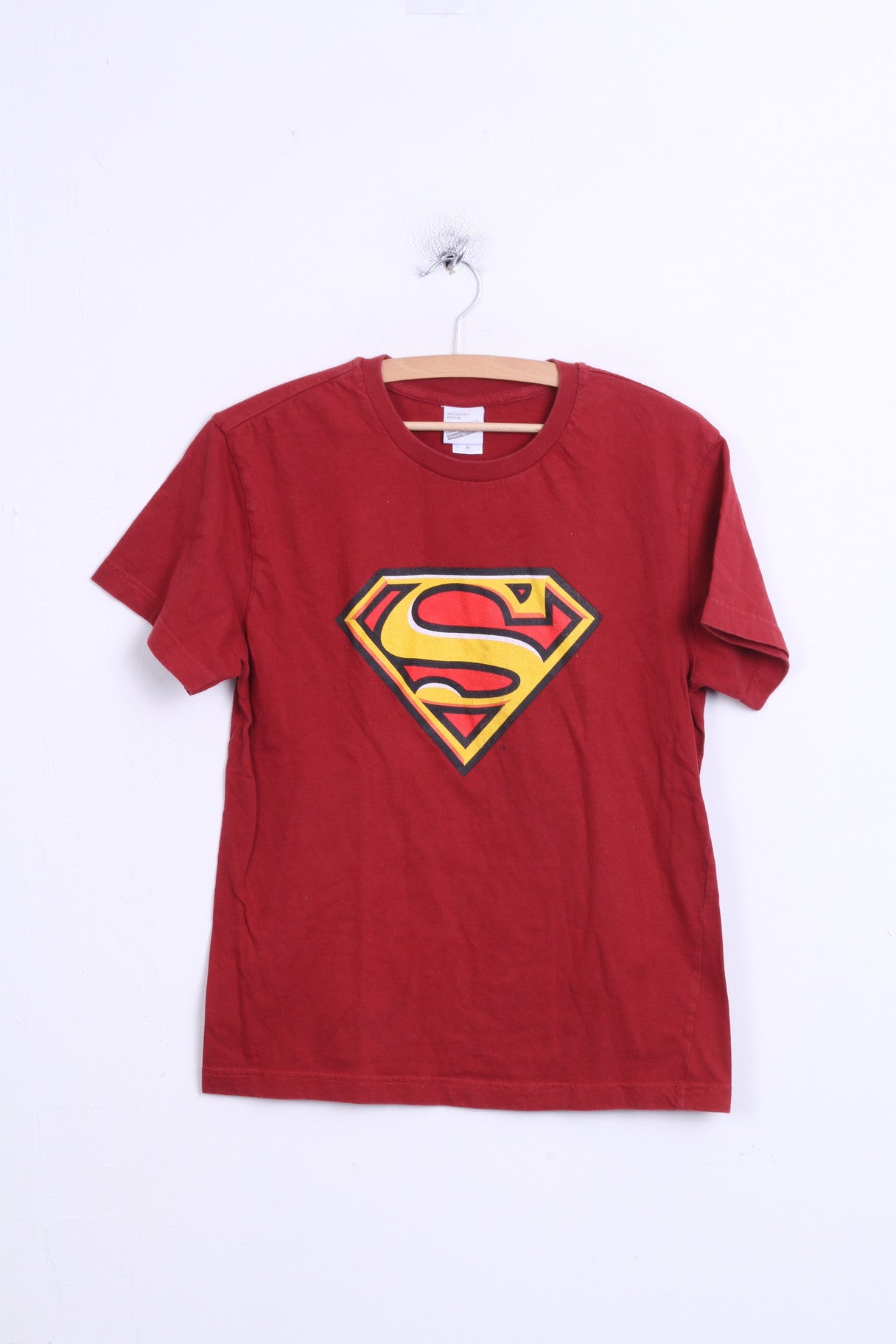 Warner Bros.Studio Store Mens M T-Shirt Red Cotton Superman Logo - RetrospectClothes