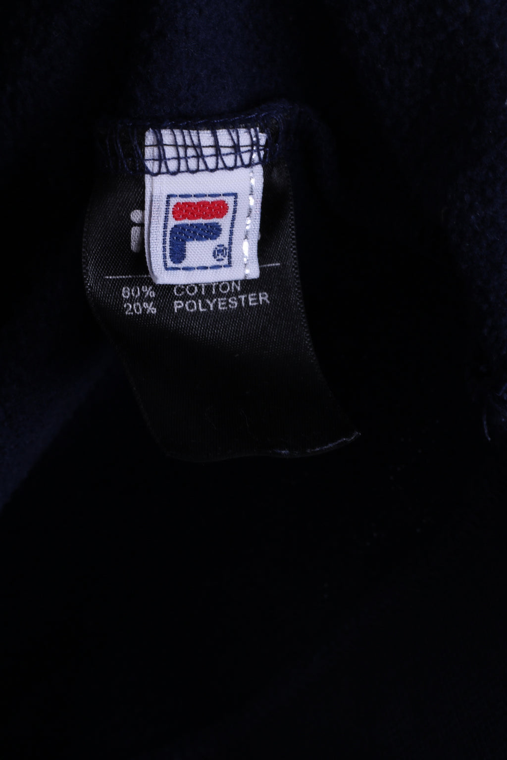 FILA Italia Maglia XL da uomo Camicetta con cappuccio in cotone blu scuro