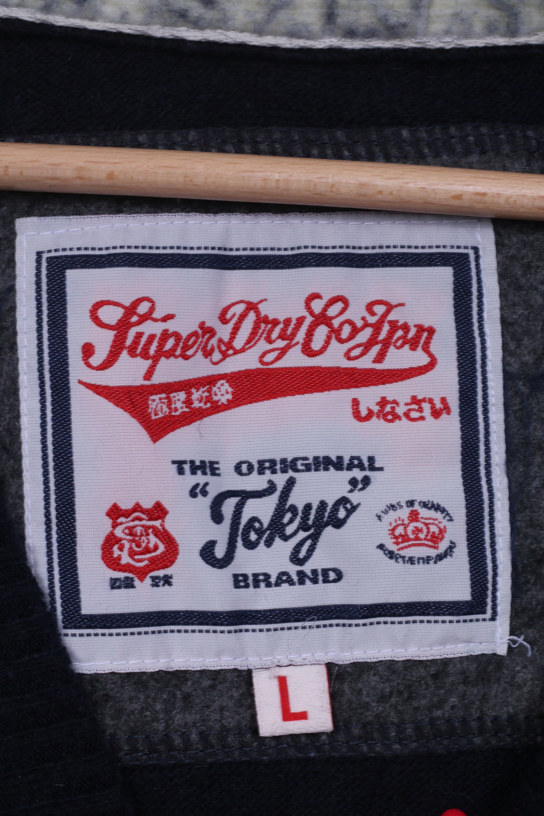 Superdry Mens L Jumper Sweater V Neck Navy AW2010