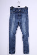 Levi Strauss&Co Mens W30 L32 Trousers Denim Blue Cotton