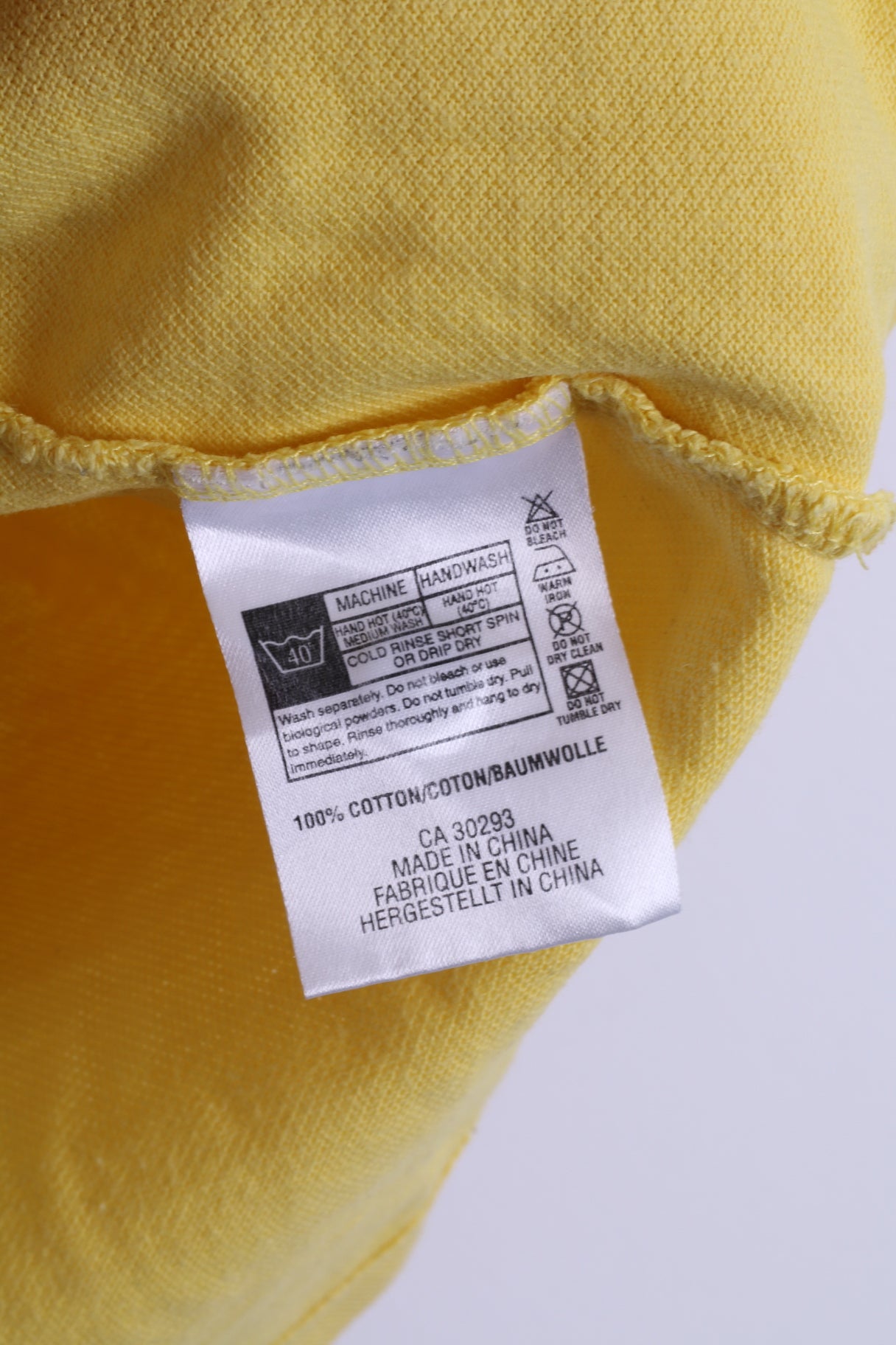 Lyle & Scott Vintage Mens L (S) Polo Shirt Yellow Cotton Slim Fit Detailed Buttons